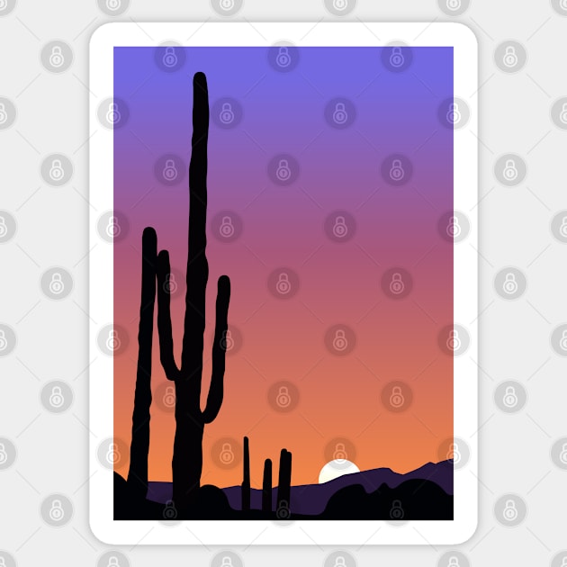 Desert sunset Sticker by Skivol